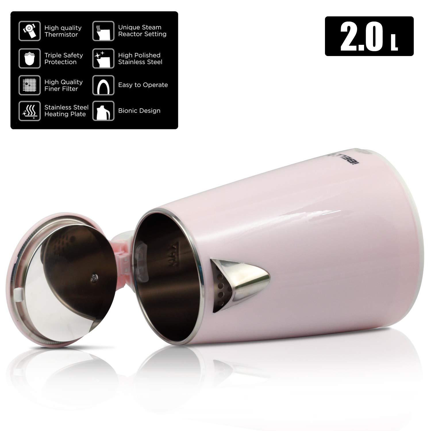 iBELL Sekr20Lplus 1500W Stainless Steel 2 Litre Auto Cut-Off Feature